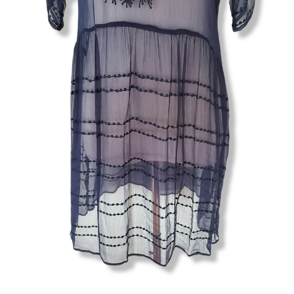 Chan Luu Viscose Sheer Embroidered Dress - Picture 5 of 11